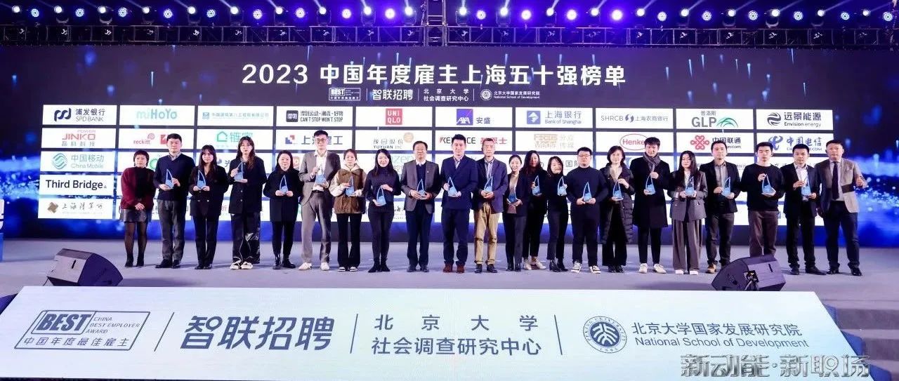 bwin必赢线路检测中心荣膺“智联2023上海最佳雇主50强”